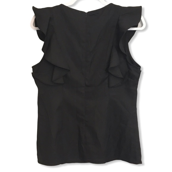 NWT BEYOVE RUFFLE-SLEEVELESS TOP SIZE M - Picture 3 of 7